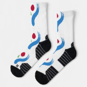 Chaussette Athletic Crew Sock with flag of Seoul, South Korea (Gauche)