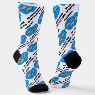 Chaussette Attention ! Pas de sauveteurs dans l'humour ADN du