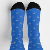 Chaussette Attrapé du poisson? En bleu et gris (Haut)