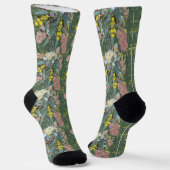 Chaussette Aussie Native Bush Blooms Vintage Green (Angulaire)