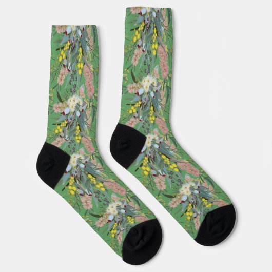 Chaussette Aussie Native Bush fleurit Summer Green (Droite)