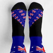 Chaussette Australie Chaussettes, drapeau australien couleurs (Haut)
