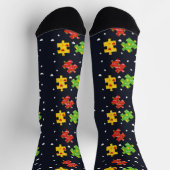 Chaussette Autism Awareness Swag Pattern (Haut)