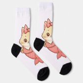 Chaussette Autocollant de chat sirène mignon (Droite)