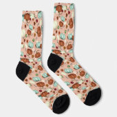 Chaussette Automne Citrouille Floral (Droite)