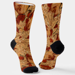 Chaussette Automne Feuille de chêne humide
