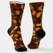 Chaussette Automne Feuilles Art Design Motif (Angulaire)