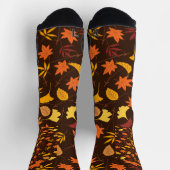 Chaussette Automne Feuilles Art Design Motif (Haut)