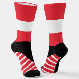 Chaussette Autriche Chaussettes, couleurs du drapeau autrichi