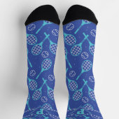 Chaussette Avec 💙 initial 🎾 motif de tennis bleu 🎾 (Haut)