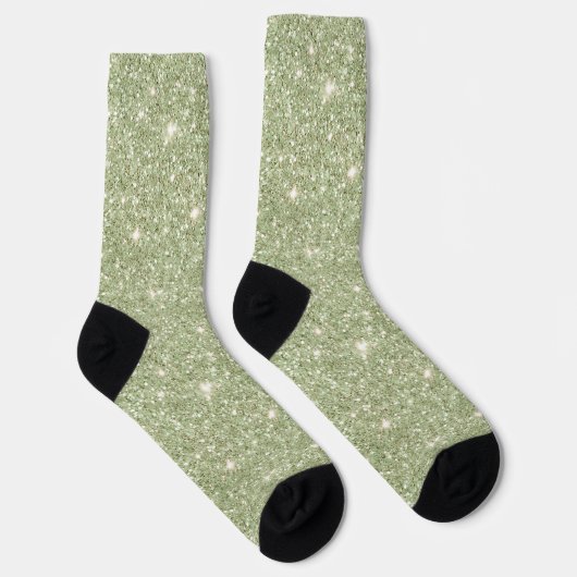 Chaussette Avocado Green Glitter (Droite)