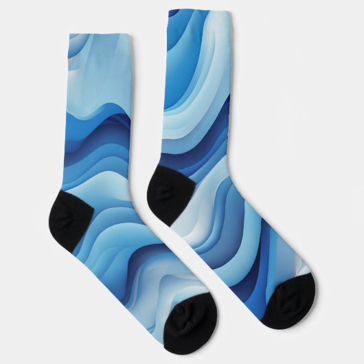 Chaussette Azure Flow: A Dream in Blue (Droite)