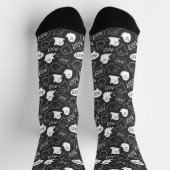 Chaussette B&W Cute Doodle Halloween Motif (Haut)