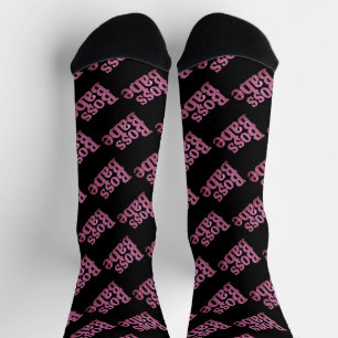 Chaussette Babe Parties scintillant rose