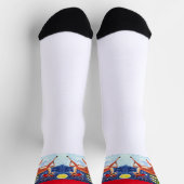 Chaussette Baby Deer in Santa Hat Crew Chaussettes (Haut)