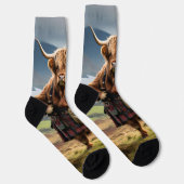 Chaussette Bagpiper de vache écossaise Highland, Chaussettes  (Droite)