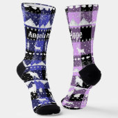 Chaussette Balayage nordique Animaux d'hiver Violet violet Pl (Angulaire)