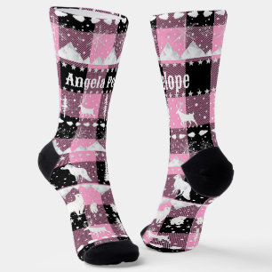 Chaussette Baldaquin nordique Animaux d'hiver Pink Buffalo Pl