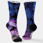 Chaussette Baleine de requin-requin ombragé sur galaxie incli (Angulaire)