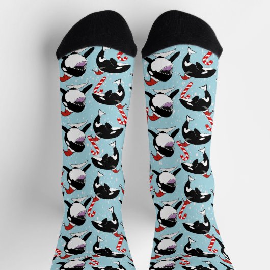 Chaussette Baleine tueuse Orca Christmas (Haut)