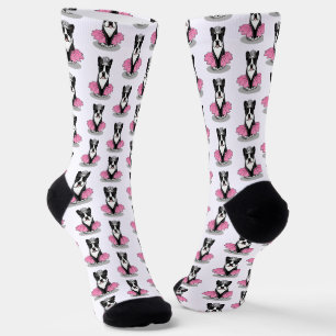 Chaussette Ballerina Ballet Princess Boston Terrier (noir)