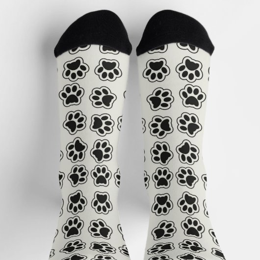 Chaussette Balles noires, Paws de chien, Paws de chat, Plan (Haut)