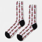 Chaussette Ballet Princess Chocolat Lab Labrador Retriever (Gauche)