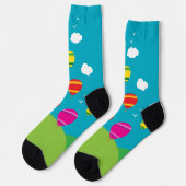 Chaussette Ballons À Air Chaud En Vol Coloré (Gauche)