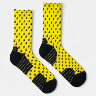 Chaussette Ballons de football de couleur d'équipe jaune