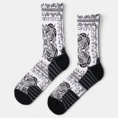 Chaussette Bandana blanc Paisley (Gauche)