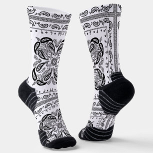 Chaussette Bandana blanc Paisley