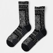 Chaussette Bandana noir Paisley (Gauche)