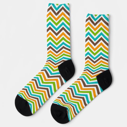 Chaussette Bande colorée Chevron (Gauche)