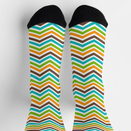 Chaussette Bande colorée Chevron (Haut)
