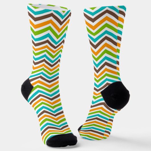 Chaussette Bande colorée Chevron (Angulaire)