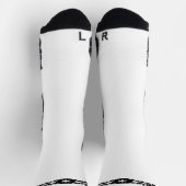 Chaussette Bande de tatouage noir et blanc (Haut)