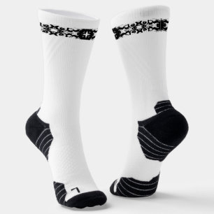 Chaussette Bande de tatouage noir et blanc