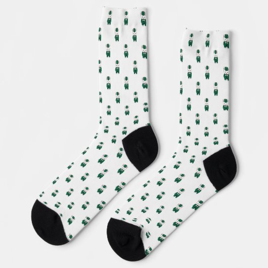 Chaussette Bande Marche Clarinet Rabbit Vert Or (Gauche)