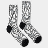 Chaussette Bande Zèbre Élégante (Droite)