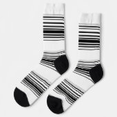 Chaussette Bandes blanches noires modernes (Gauche)