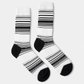 Chaussette Bandes blanches noires modernes (Droite)