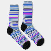 Chaussette Bandes bleu violet mignonnes (Droite)