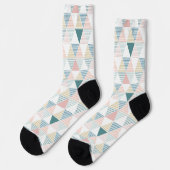 Chaussette Bandes colorées triangles sans couture motif (Gauche)