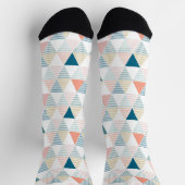 Chaussette Bandes colorées triangles sans couture motif (Haut)