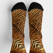 Chaussette bandes d'animaux noirs et bruns tirage de tigres s (Haut)