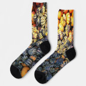 Chaussette Bandes Et Citrouille (Gauche)