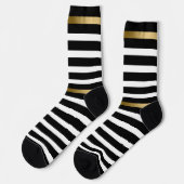 Chaussette Bandes Gold et Black (Gauche)