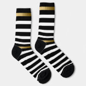 Chaussette Bandes Gold et Black (Droite)