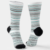 Chaussette Bandes gris d'aqua mignonnes (Angulaire)