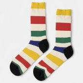 Chaussette Bandes horizontales colorées (Gauche)